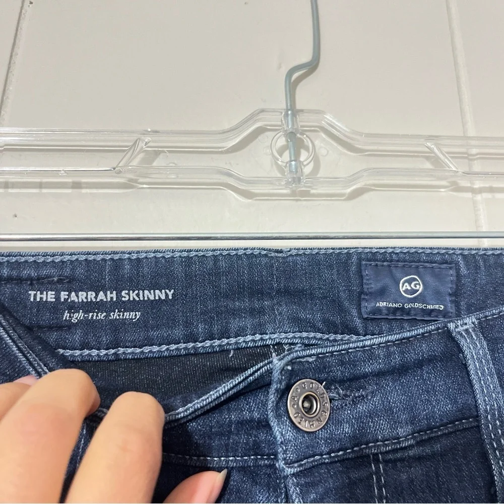 AG Adriano Goldschmied Farrah Skinny Jeans Dark Wash Stretch Denim Womens